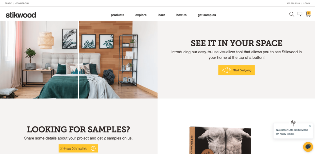 Concept indipendente per un configuratore di interior design